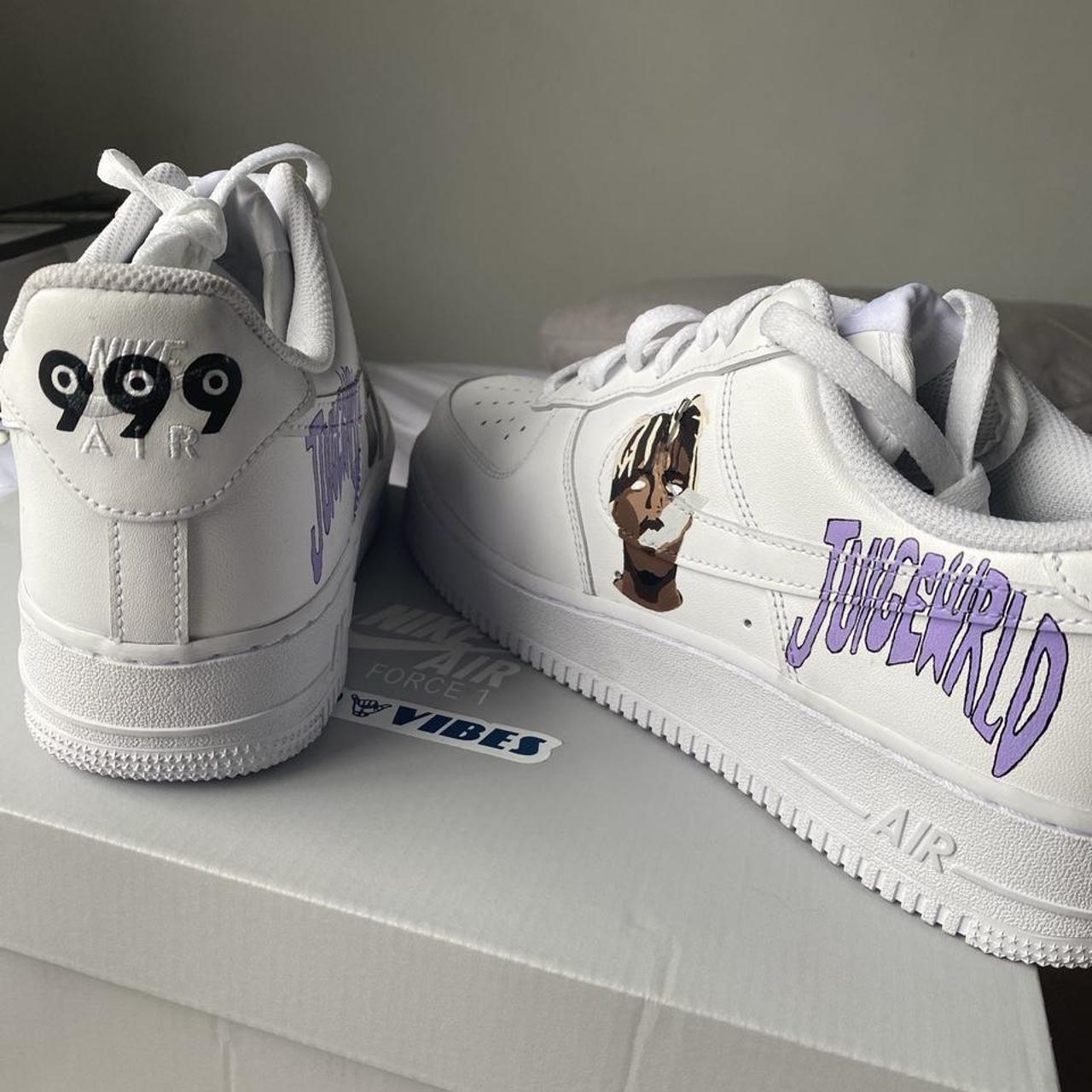 Custom Juice WRLD Air Force 1s Can do any design... - Depop