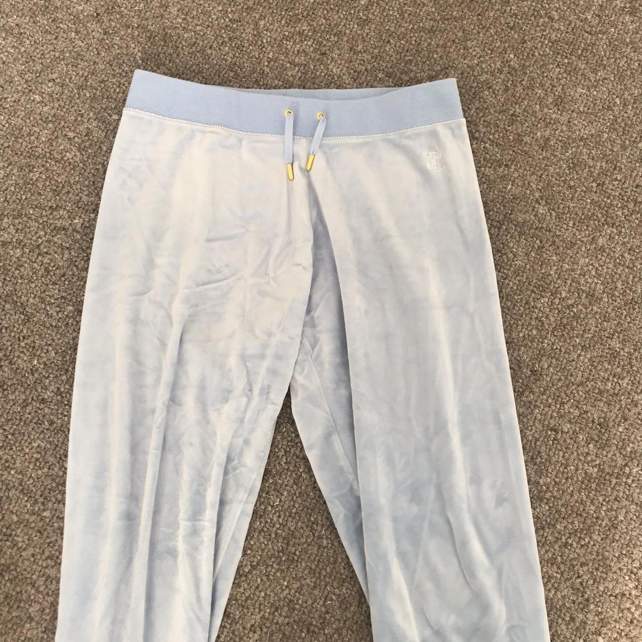 Baby blue juicy bottoms, cuffed at the bottom. Size... Depop