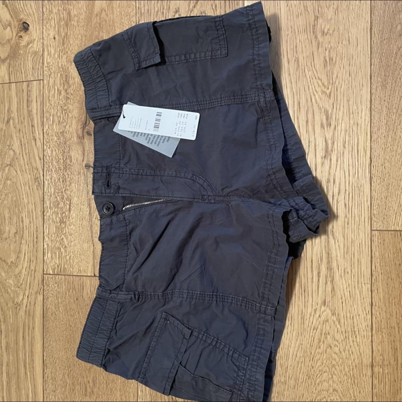 charcoal cargo shorts bdg urban outfitters brand... - Depop