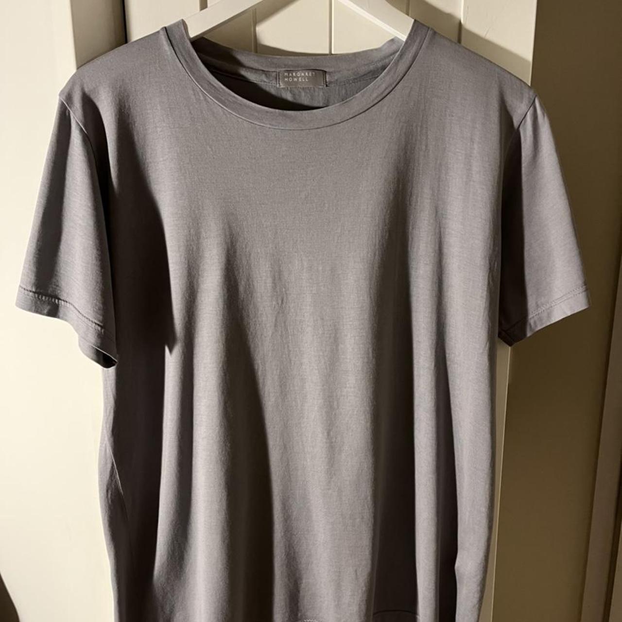 Margaret Howell T-Shirt - Light Grey - S - 100%... - Depop