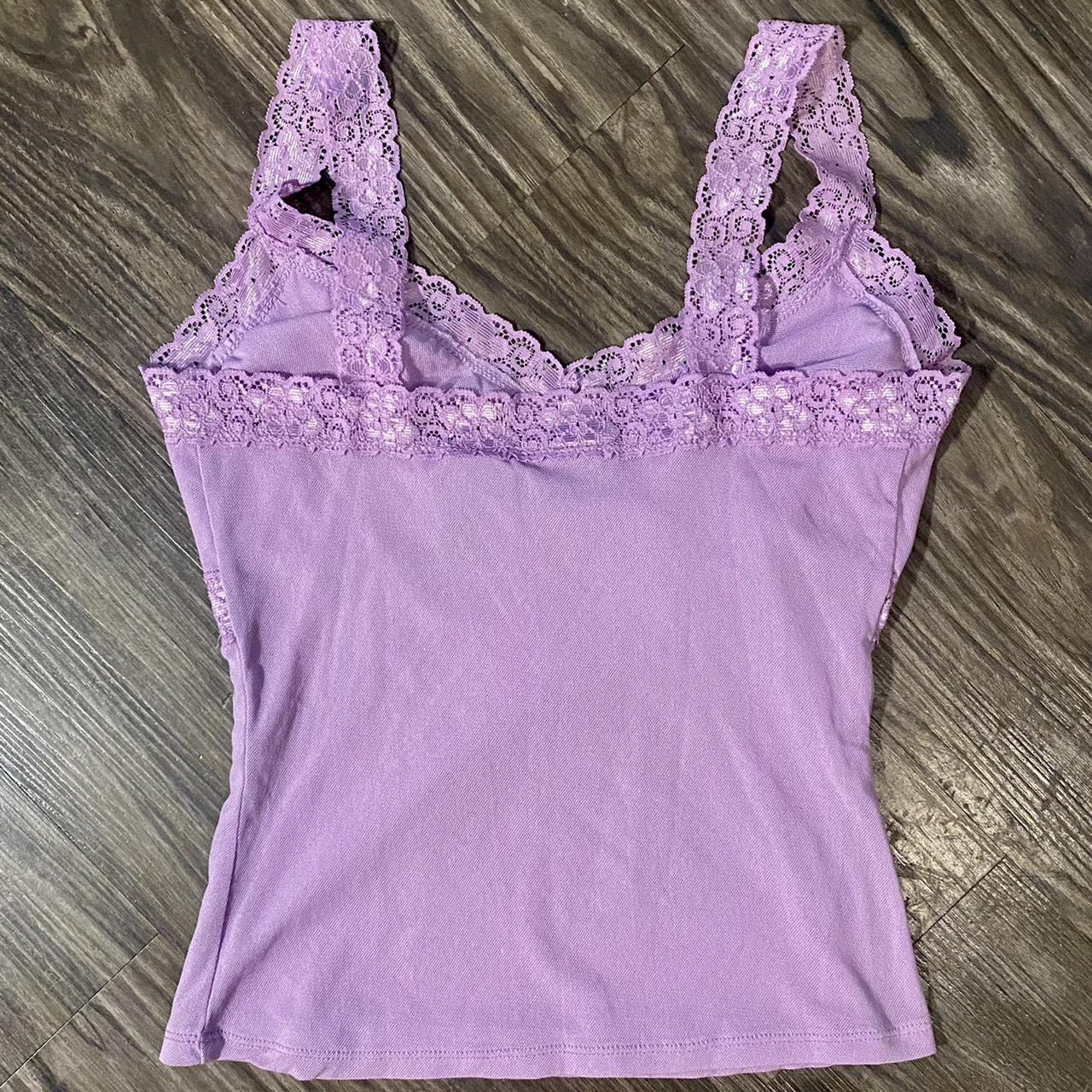 Y2k Purple Lacey Camisole Labeled size S but is... - Depop