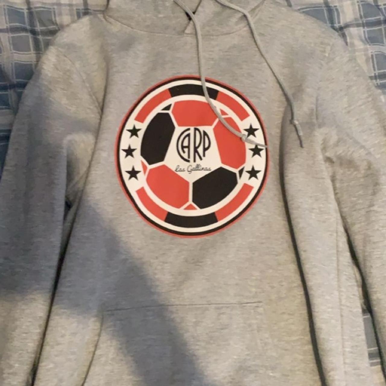 Lost soles river plate football logo hoodie in grey