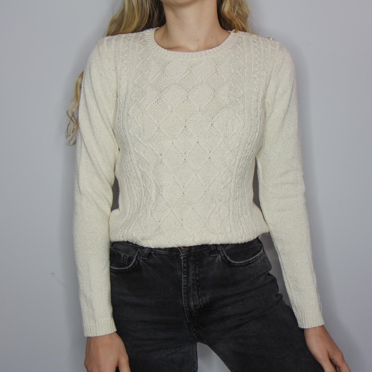 Product Image 1 - cream knit sweater with gold
