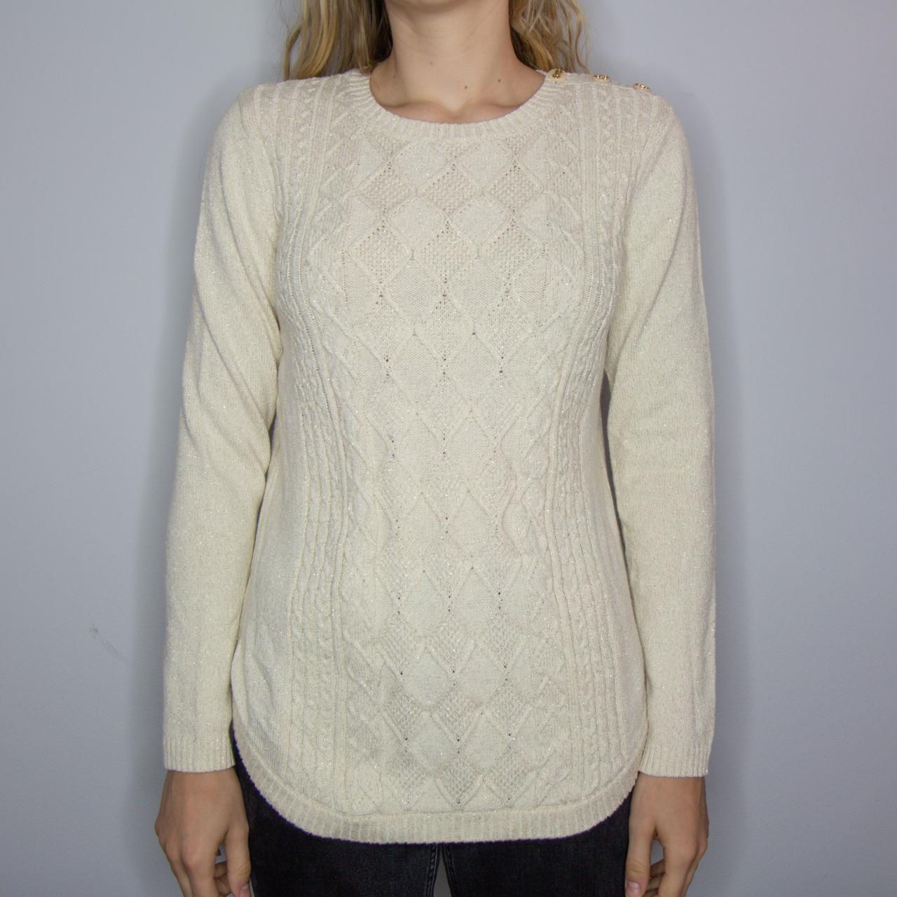 Product Image 2 - cream knit sweater with gold
