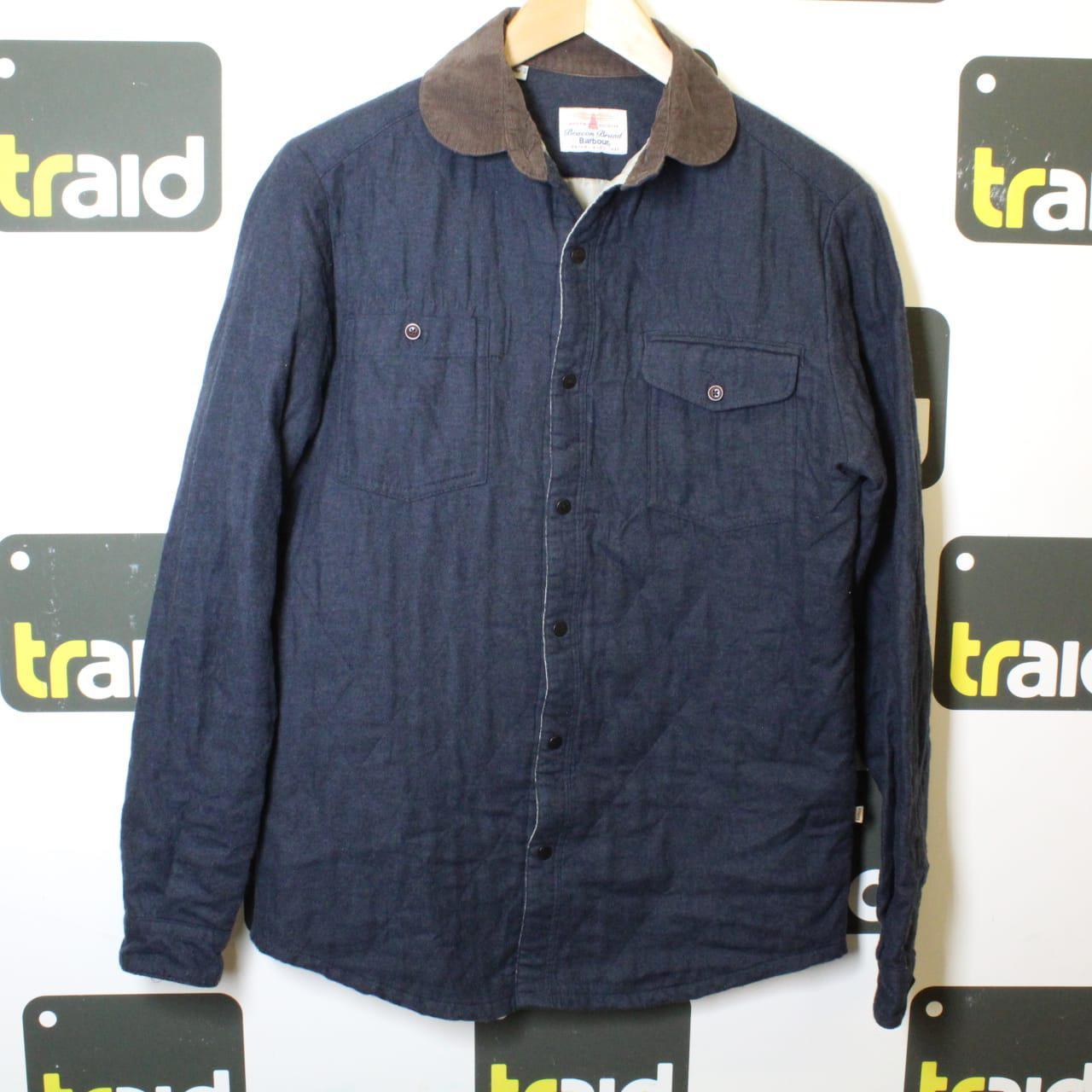 Barbour lightweight navy jacket! Features a... - Depop