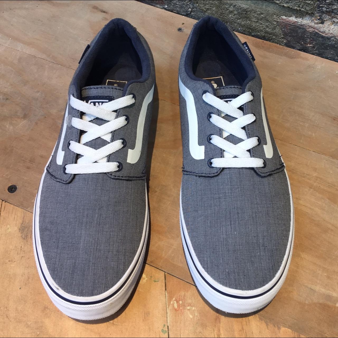 Vans trainers in smart blue. Lace-up fastening and... - Depop