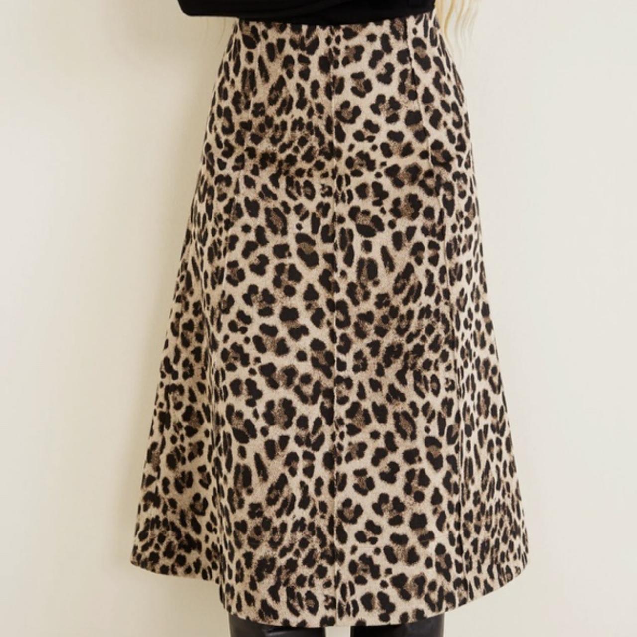 Leopard skirt clearance mango