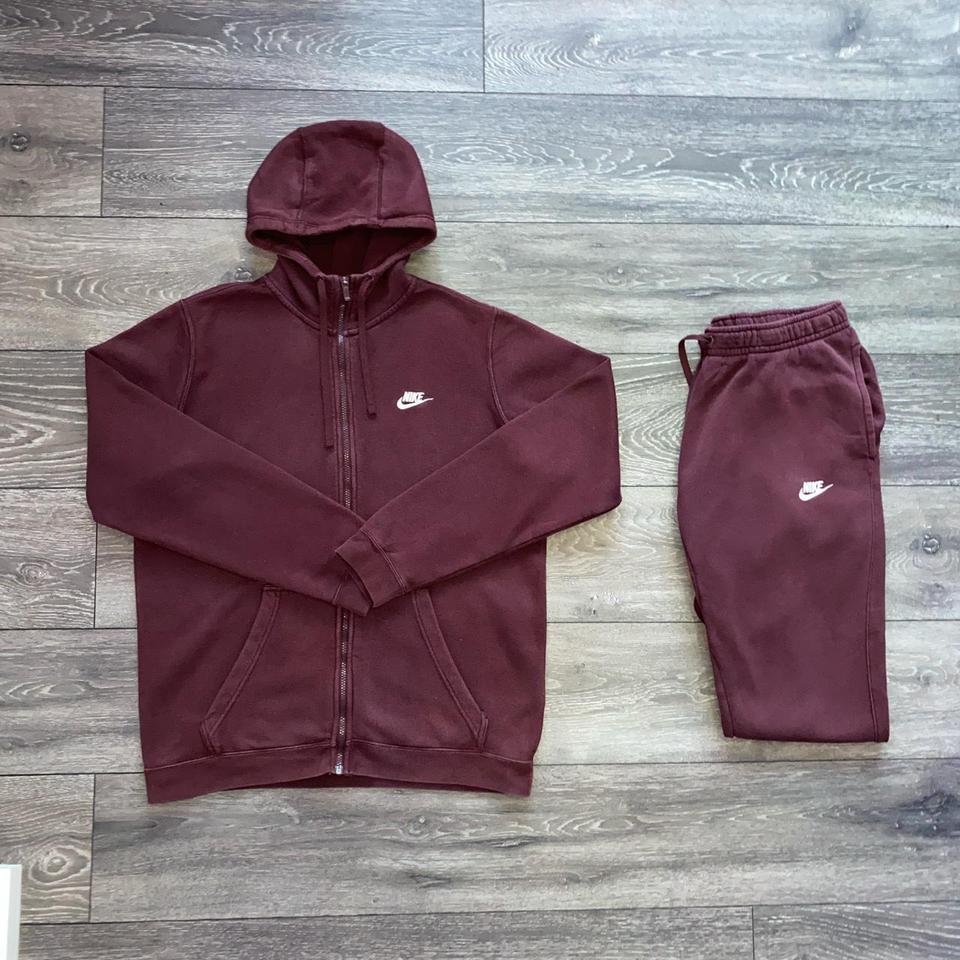 nike maroon sweat suit