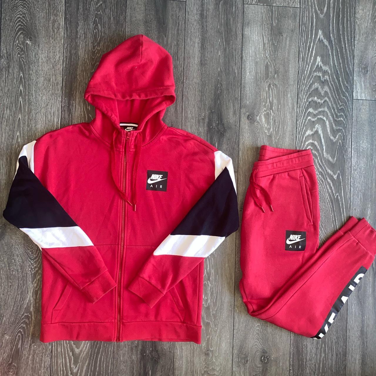 nike air max tracksuit red