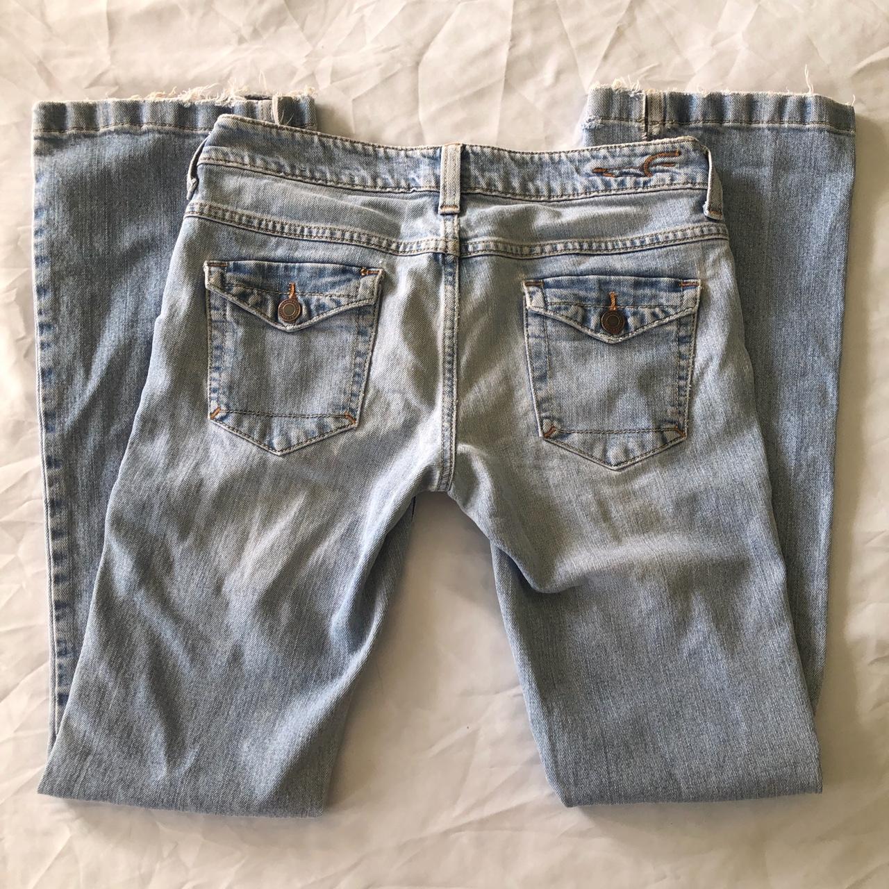 Vintage Y2K 2000s American Eagle Light Blue Jeans... - Depop