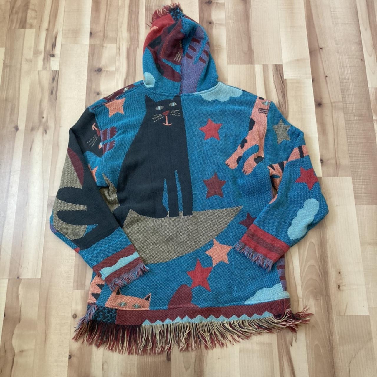 Engineered garments long sleeve navajo 2024 knit hoodie