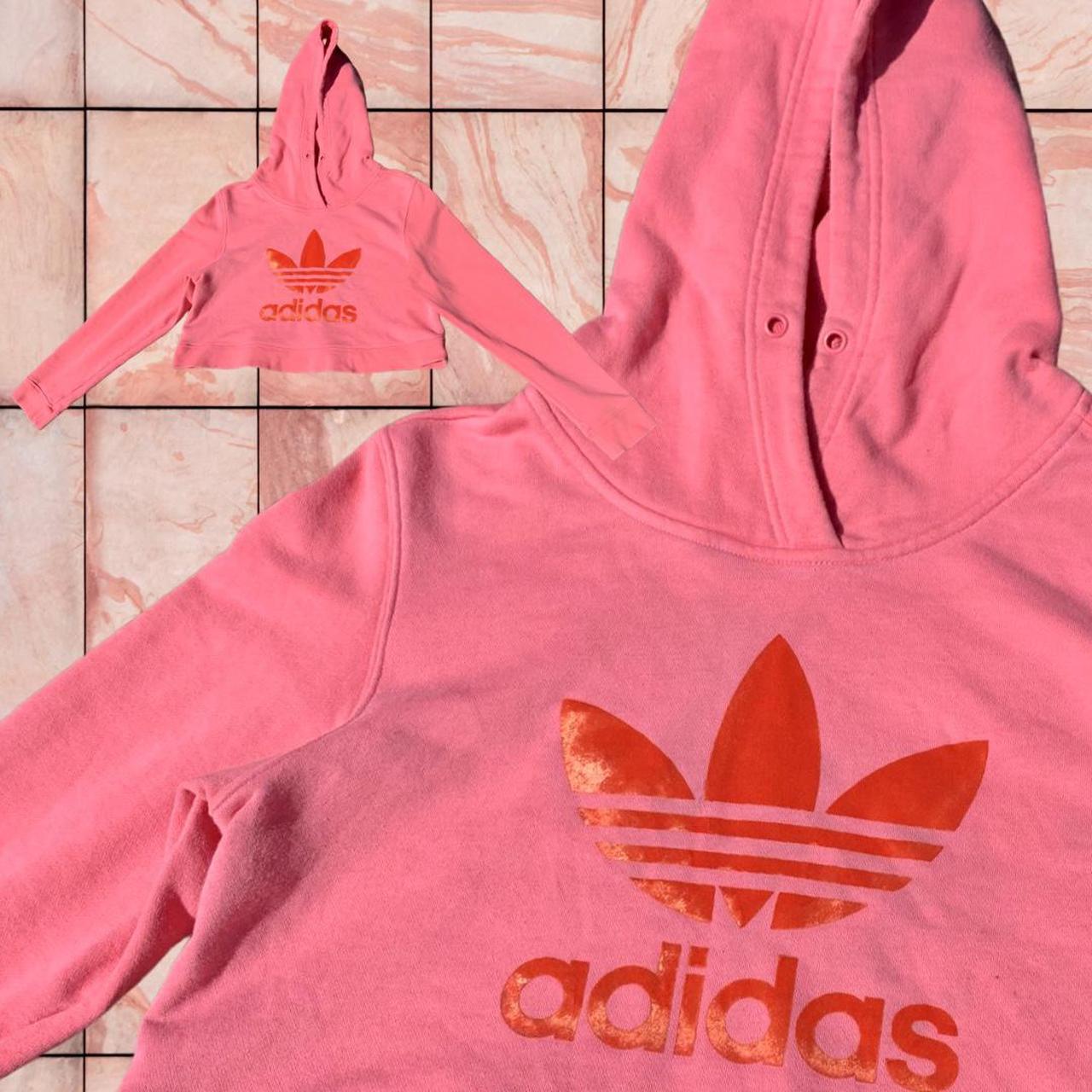 adidas pink and orange sweater