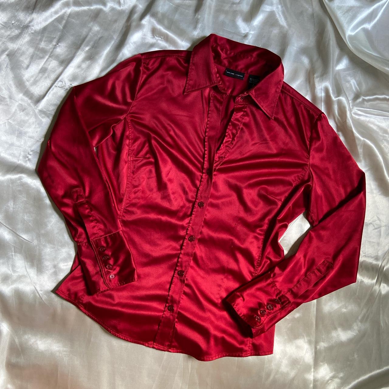 New York & Company Women's Red Blouse | Depop
