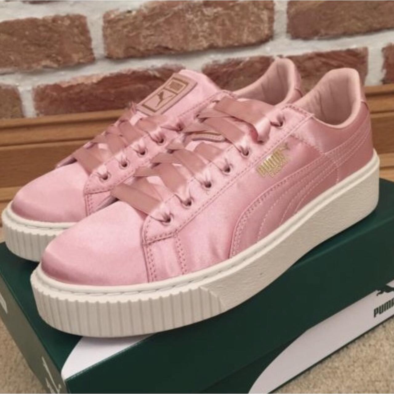 puma platform trainers pink