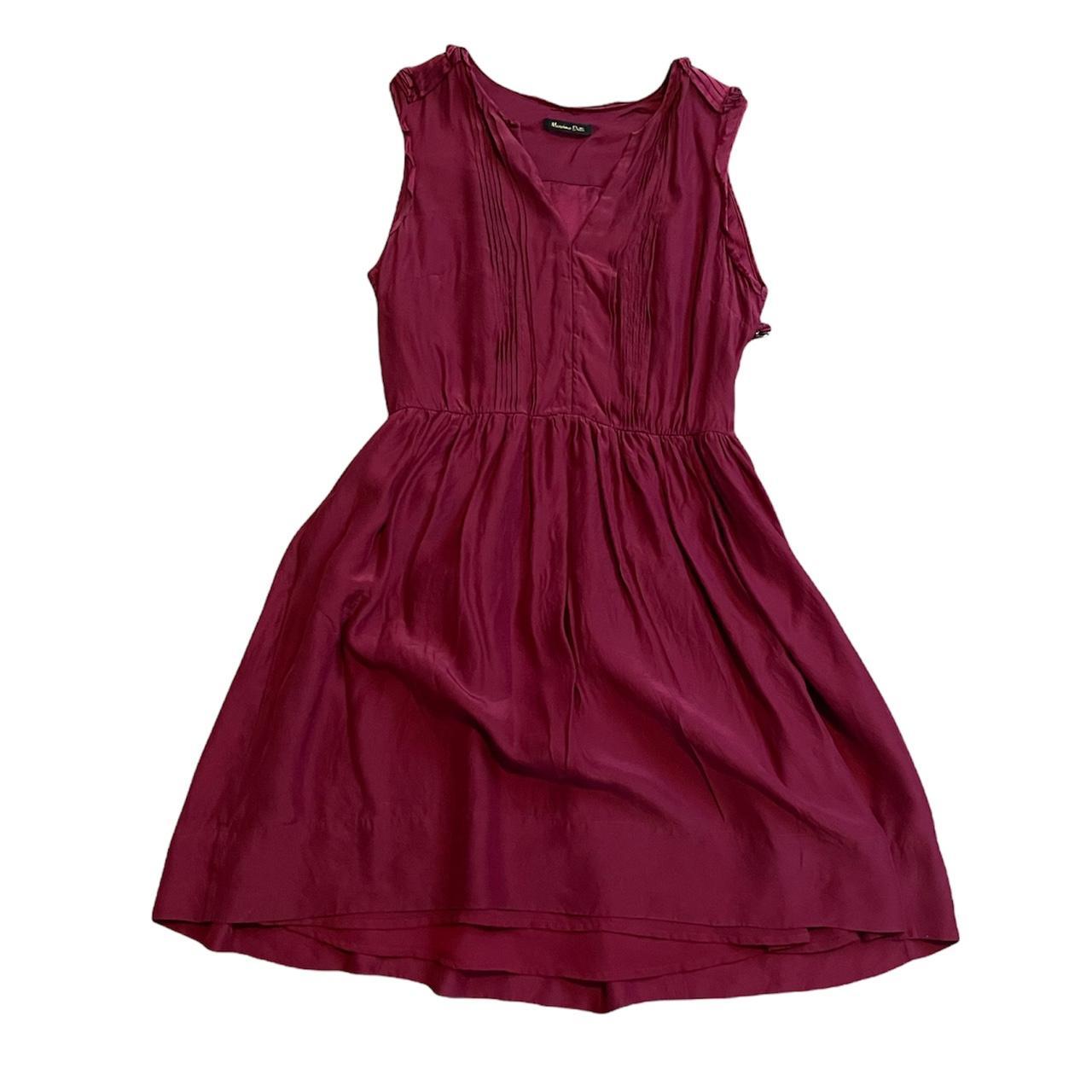 Massimo dutti burgundy outlet dress