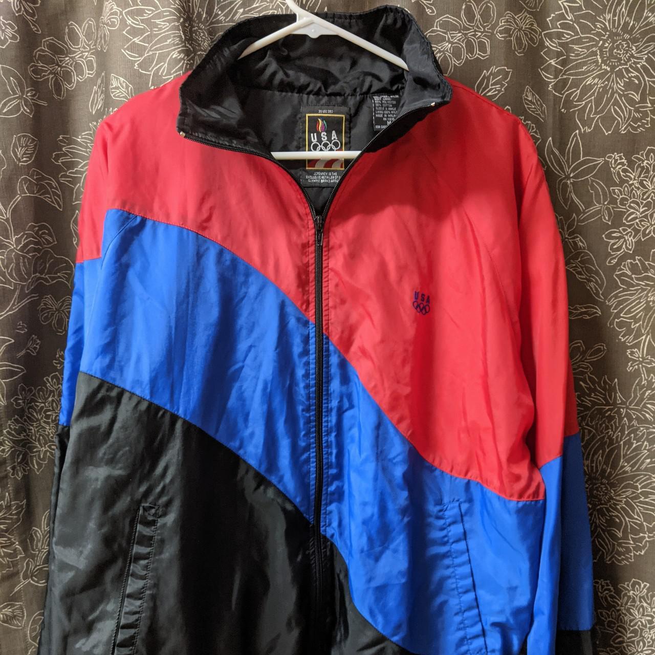 JCPenney Men's Red and Blue Jacket | Depop