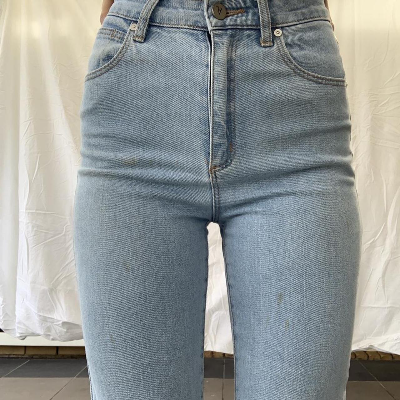 A Brand high waisted blue jeans 🦕 High slim fit.... - Depop