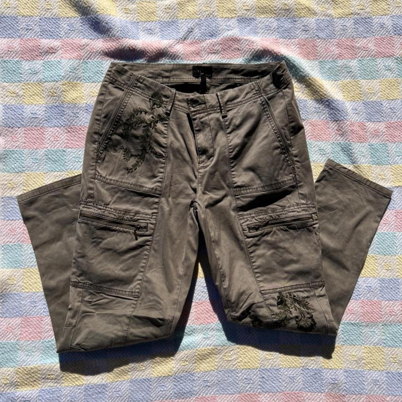 The coolest y2k cargos ! Olive colored with some... - Depop