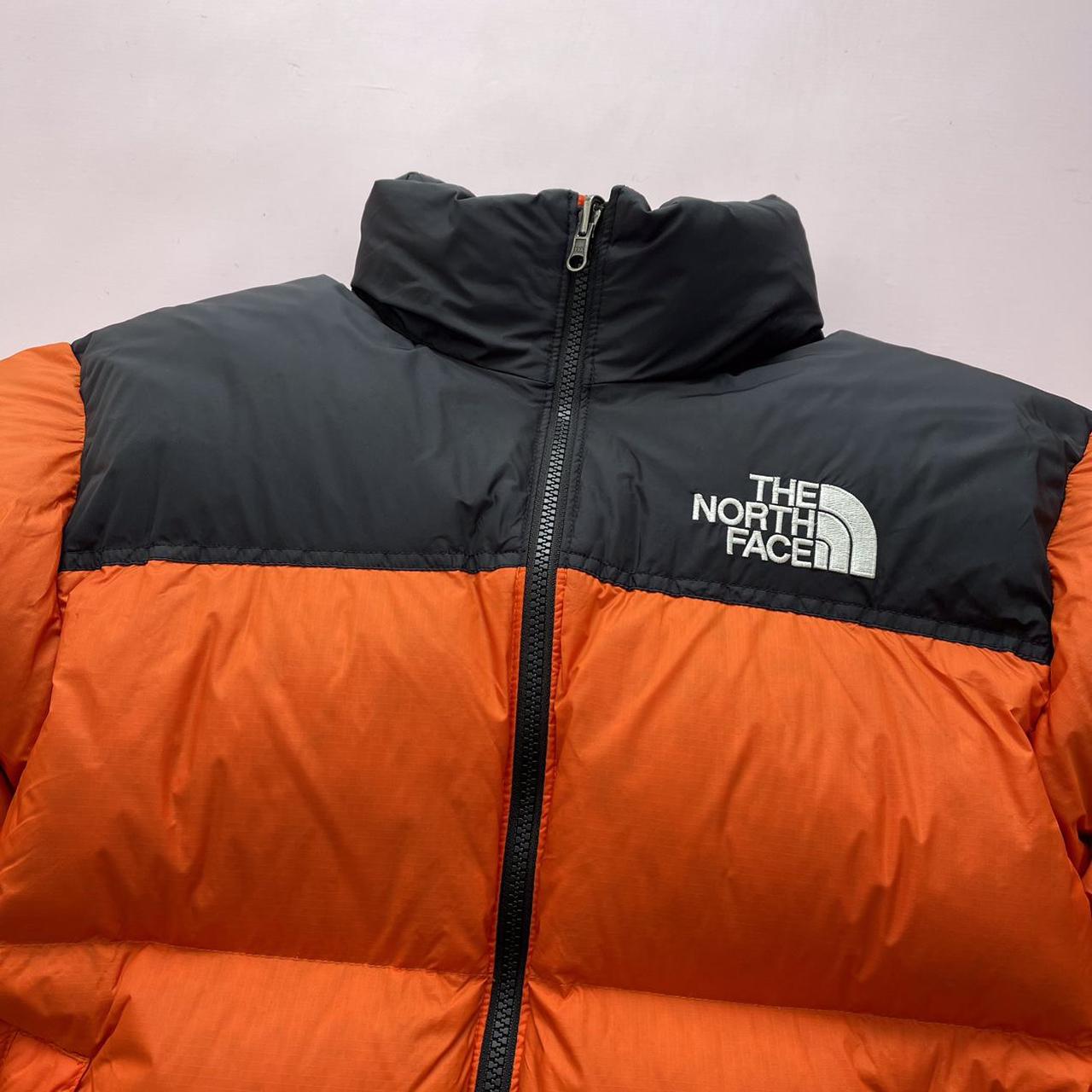 The North Face Puffer Jacket Orange Black Mens Depop