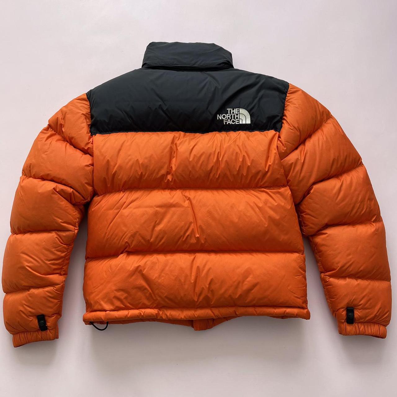 The North Face Puffer Jacket Orange Black Mens Depop