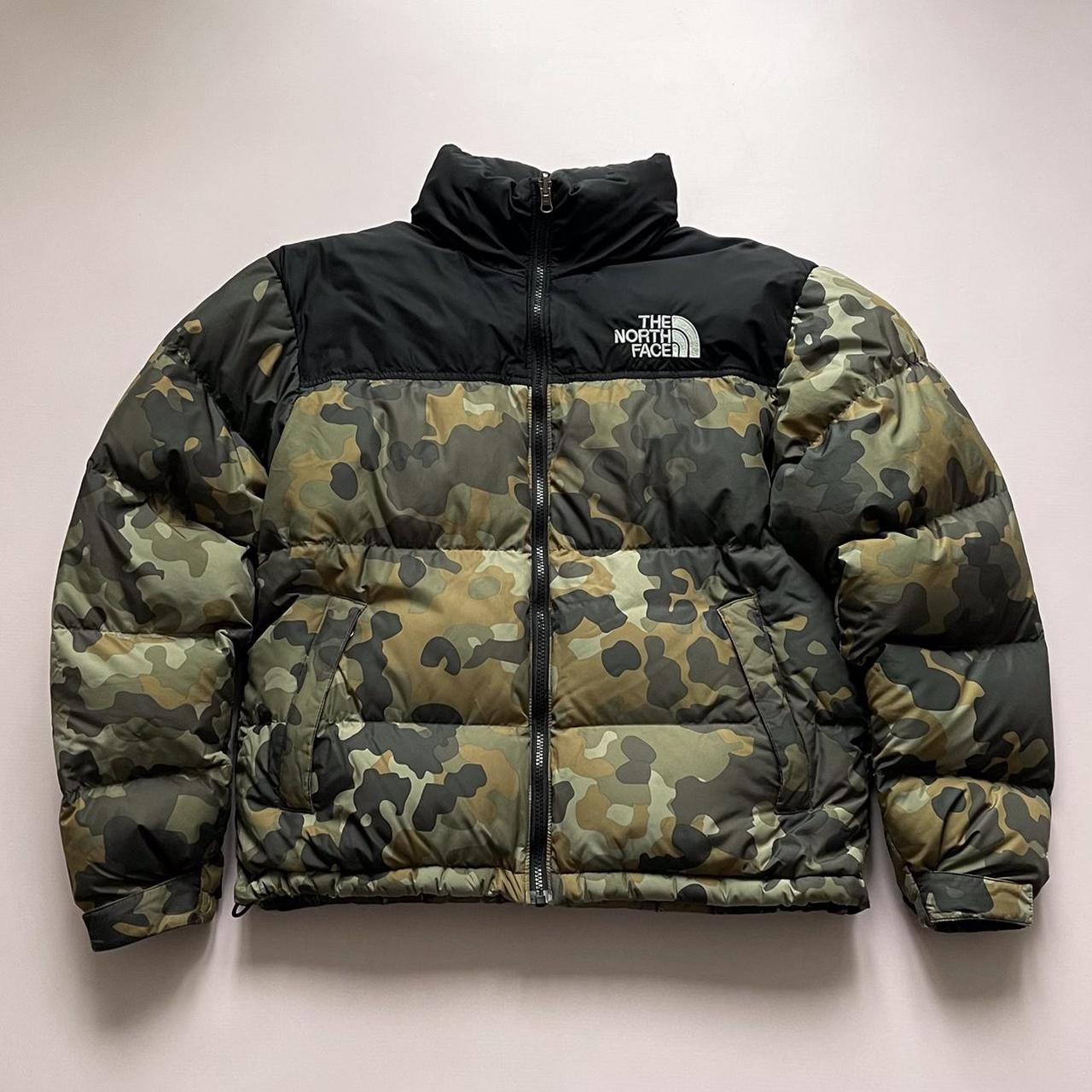 the north face camo puffer jacket