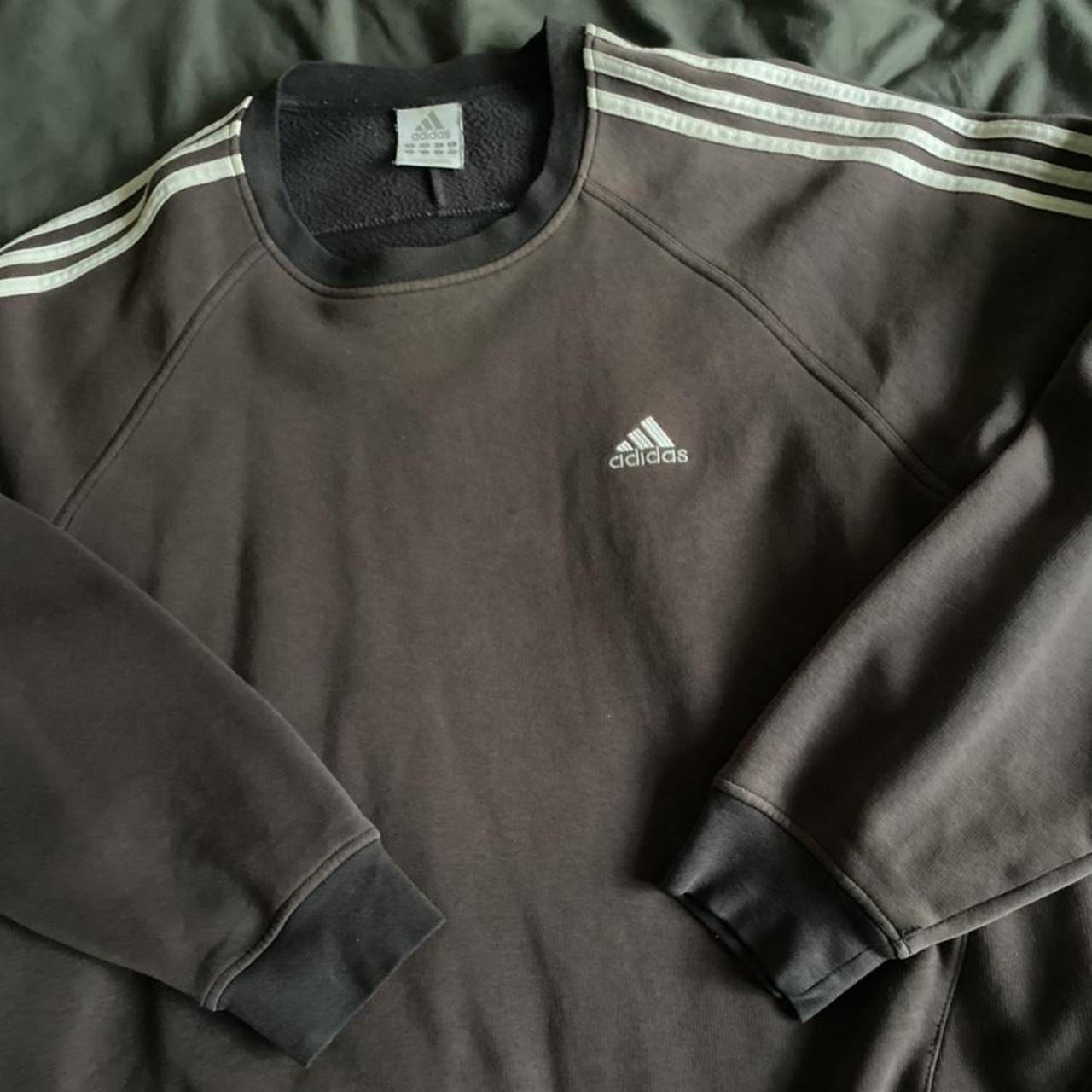 vintage adidas 3 stripe sweatshirt