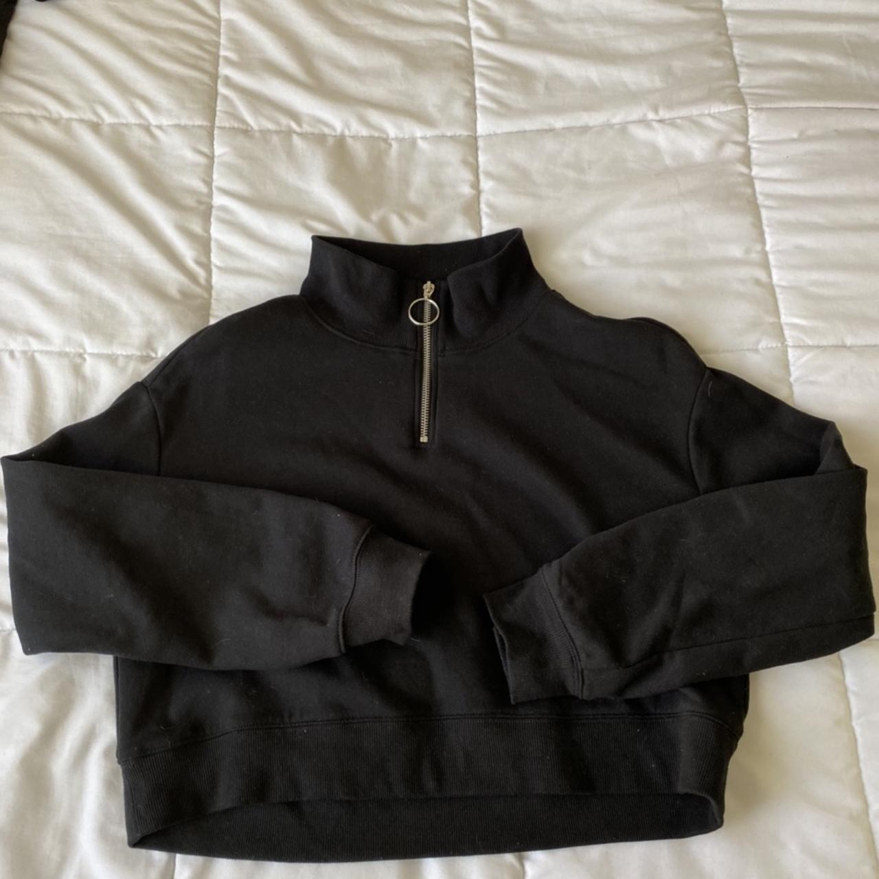 h&m divided basic size small quarter zip sweater!... - Depop