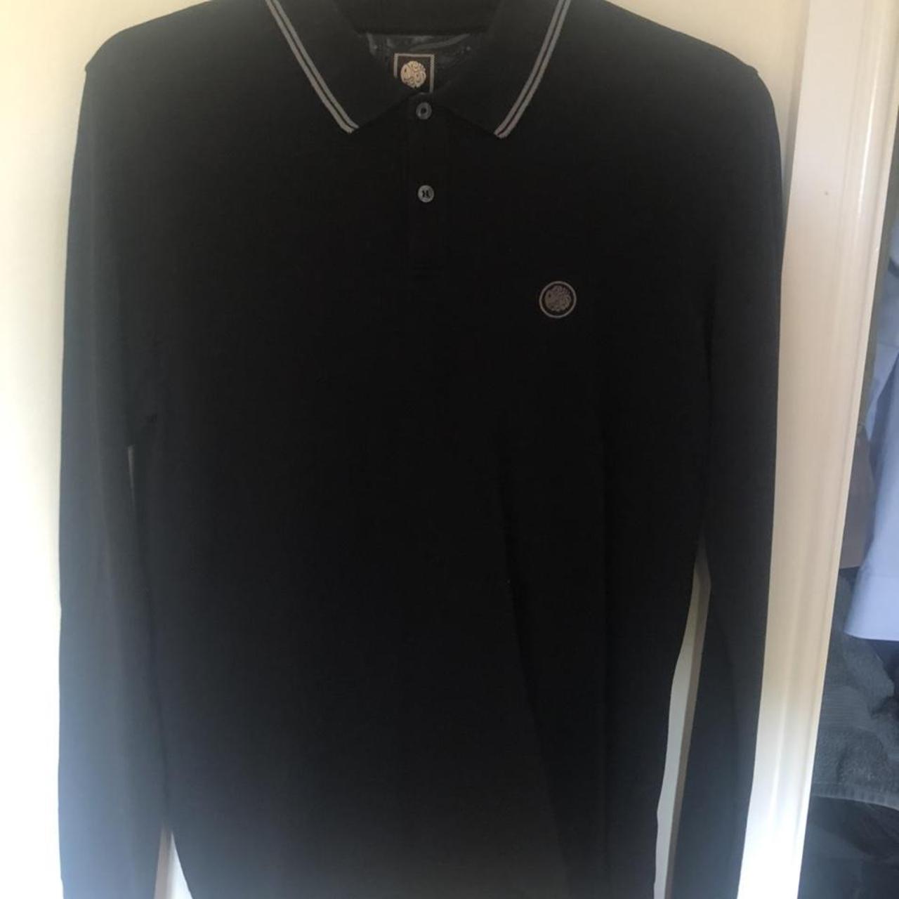 Long sleeve pretty green polo Size L Perfect... - Depop