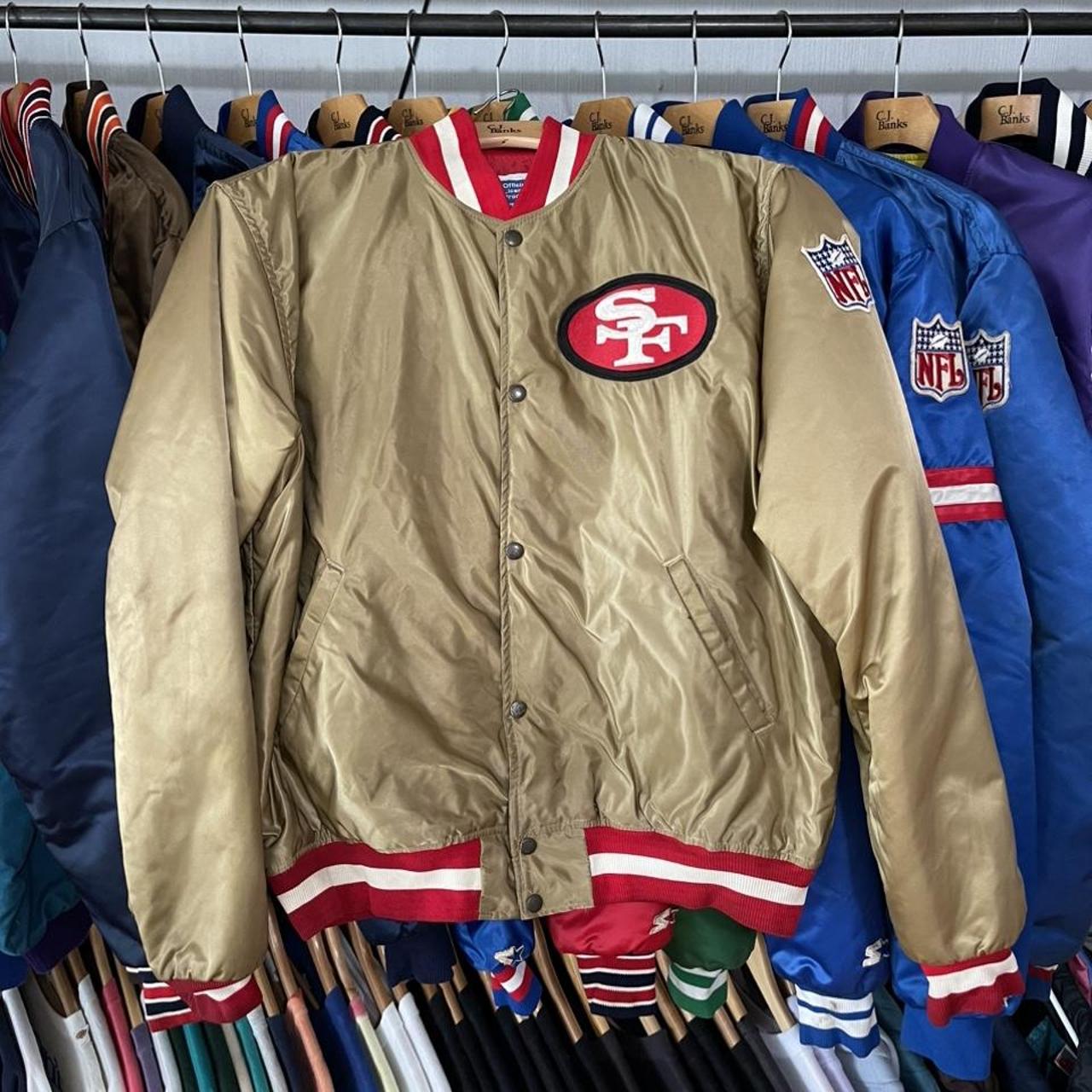 San Francisco 49ers Vintage 80s Starter Satin Bomber - Depop