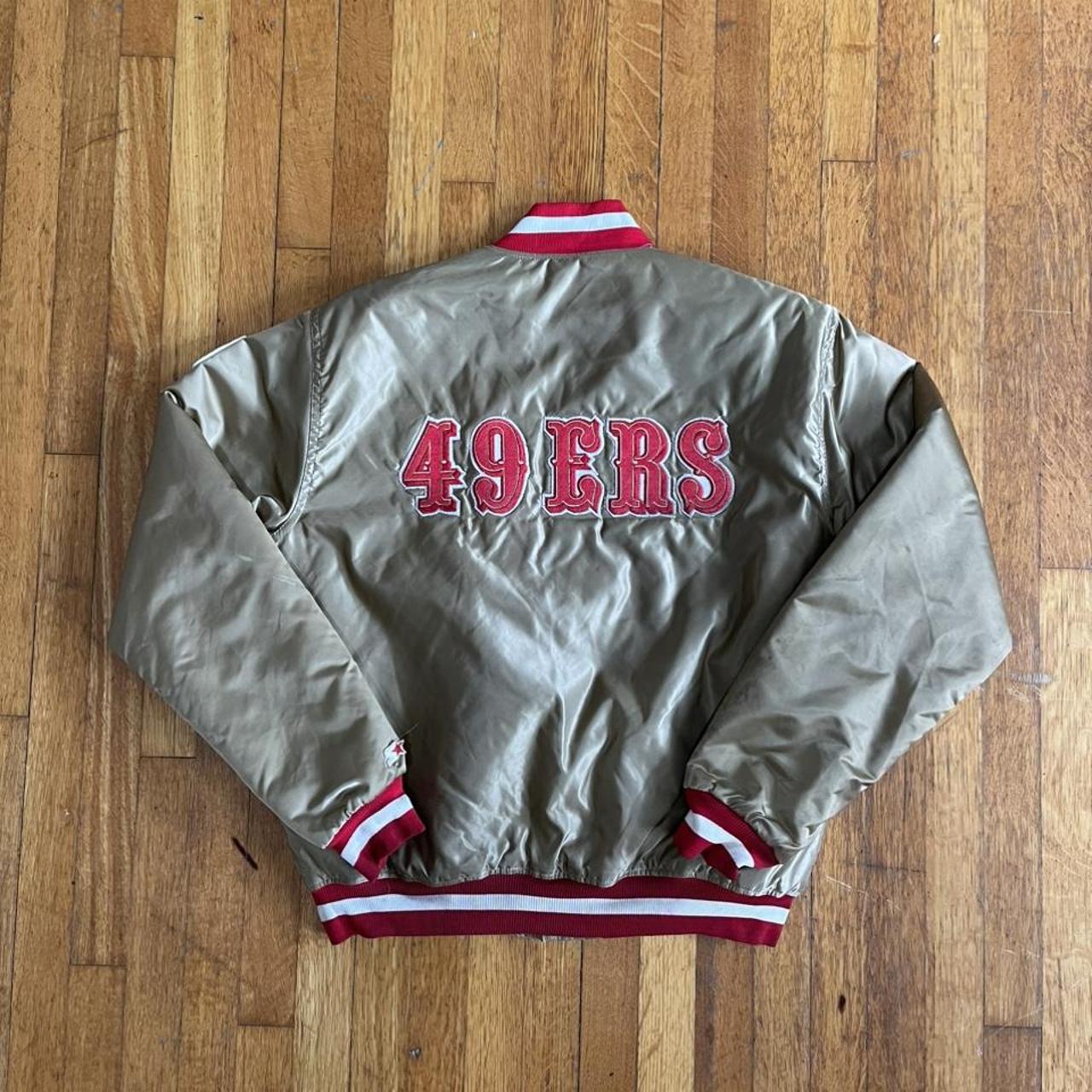 Vintage 80s NFL San Francisco 49ers Satin Bomber - Depop