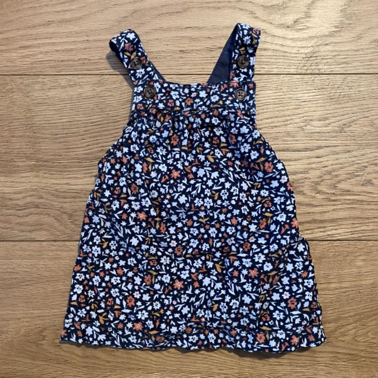 Marks and Spencer baby girl floral corduroy dress.... Depop