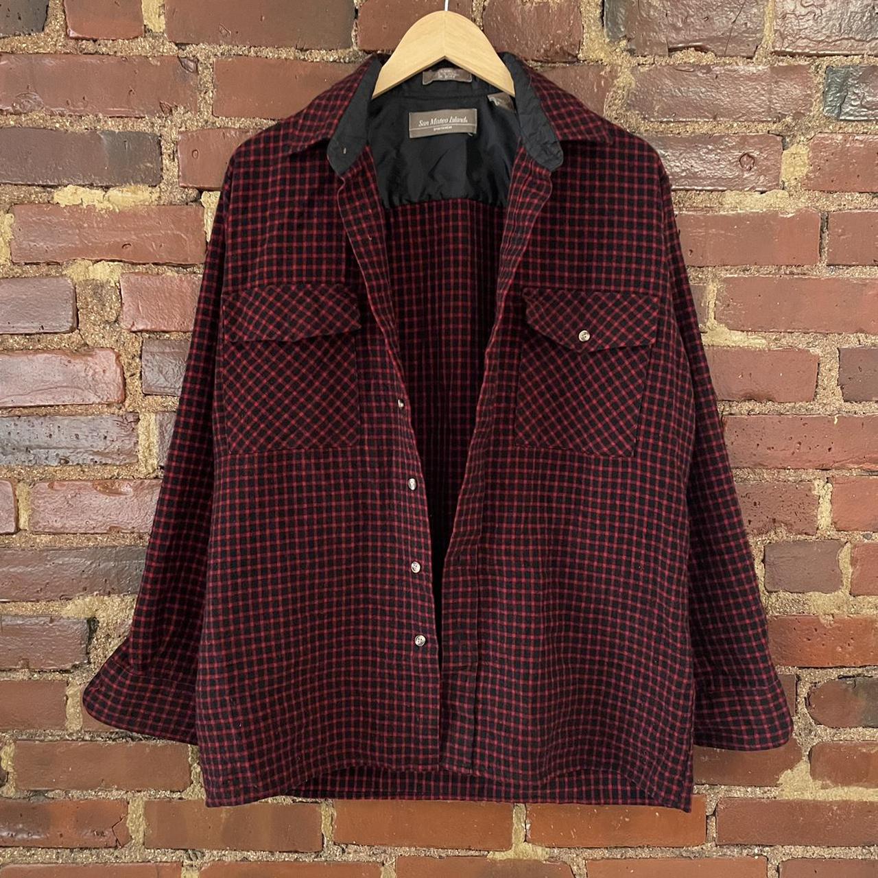 vintage essential plaid flannel shirt size... - Depop