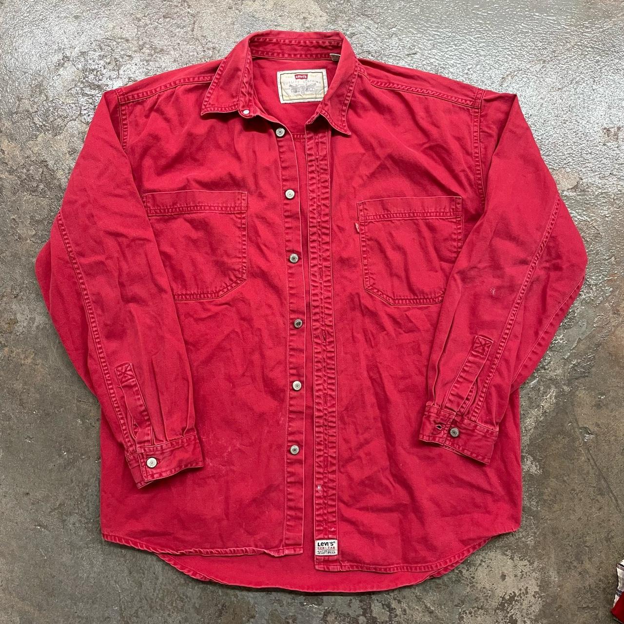 VINTAGE 1990S LEVIS WORK WEAR FLANNEL SHIRT FITS... - Depop