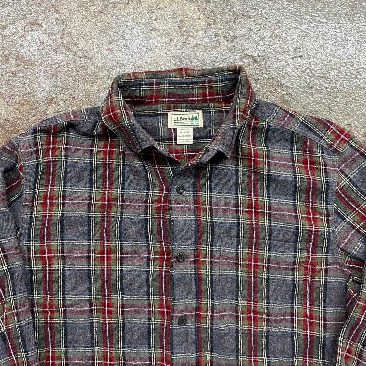 VINTAGE 1990S L.L.BEAN FLANNEL SHIRT FITS MENS... - Depop