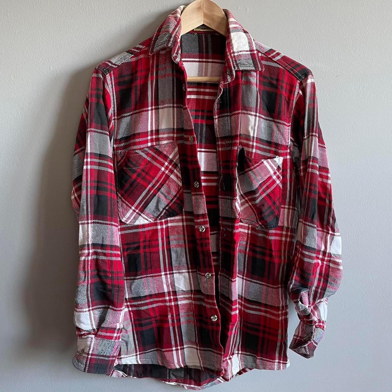 vintage 1980s big mac plaid flannel work wear... - Depop