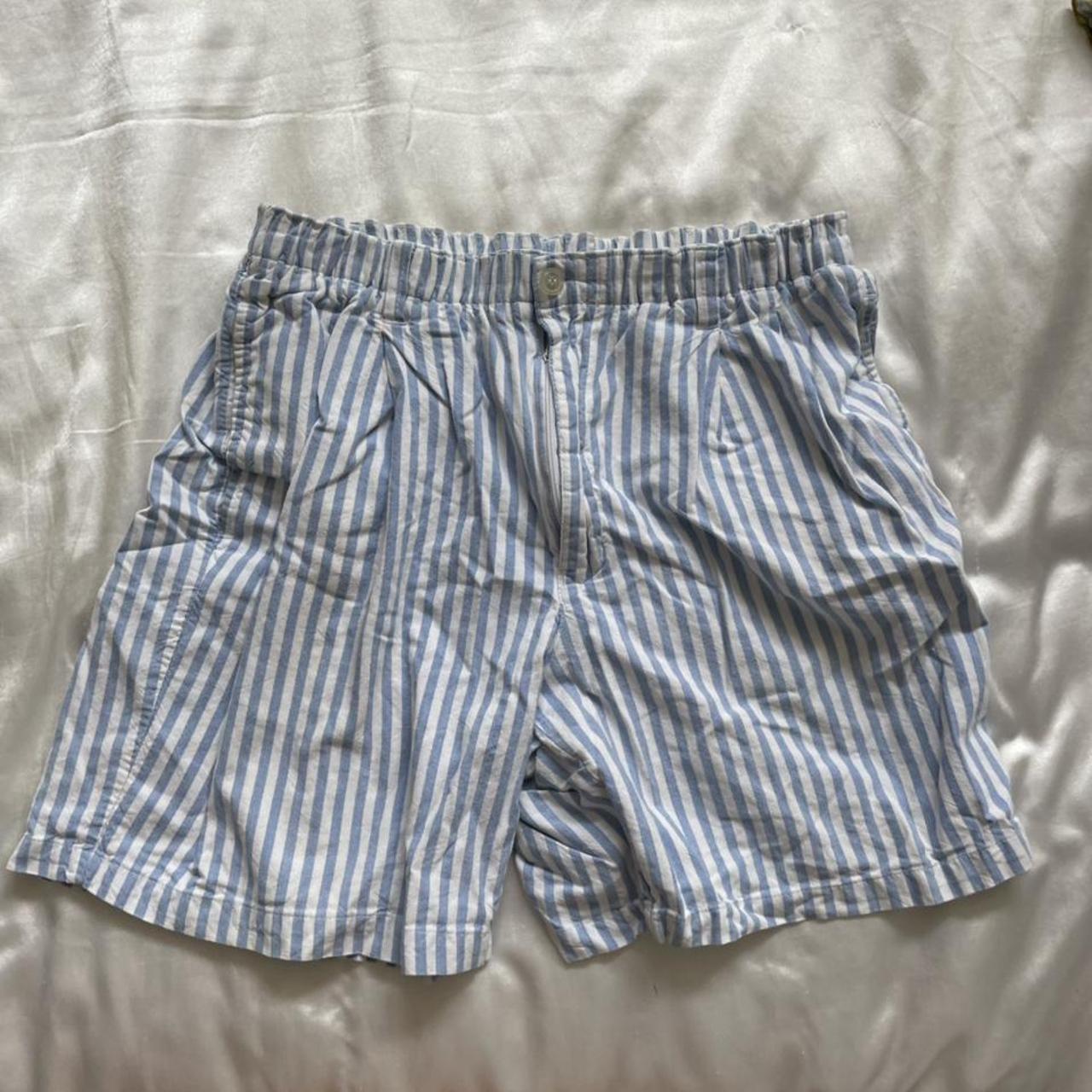 VINTAGE BABY BLUE STRIPED SHORTS - These adorable... - Depop