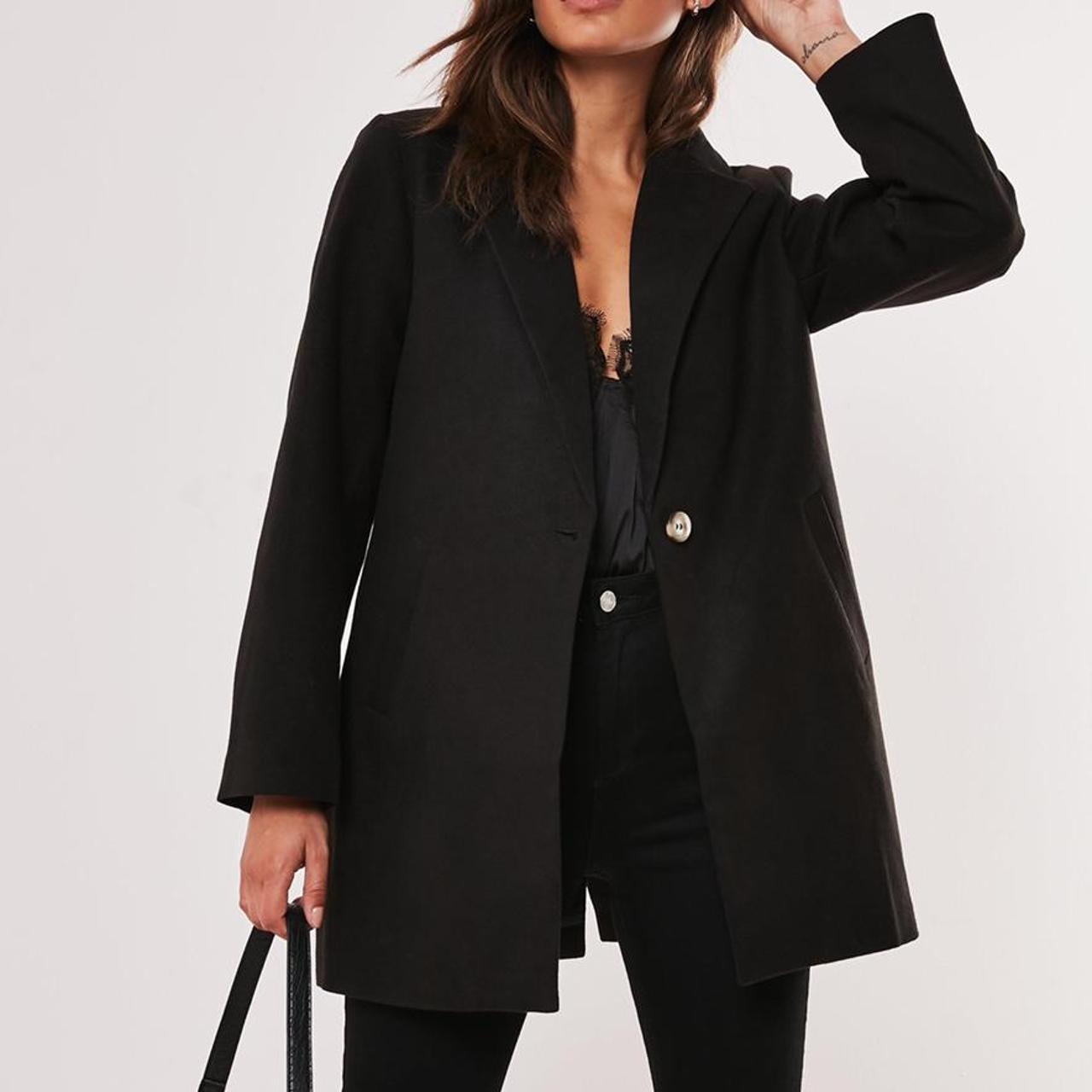 petite black formal coat