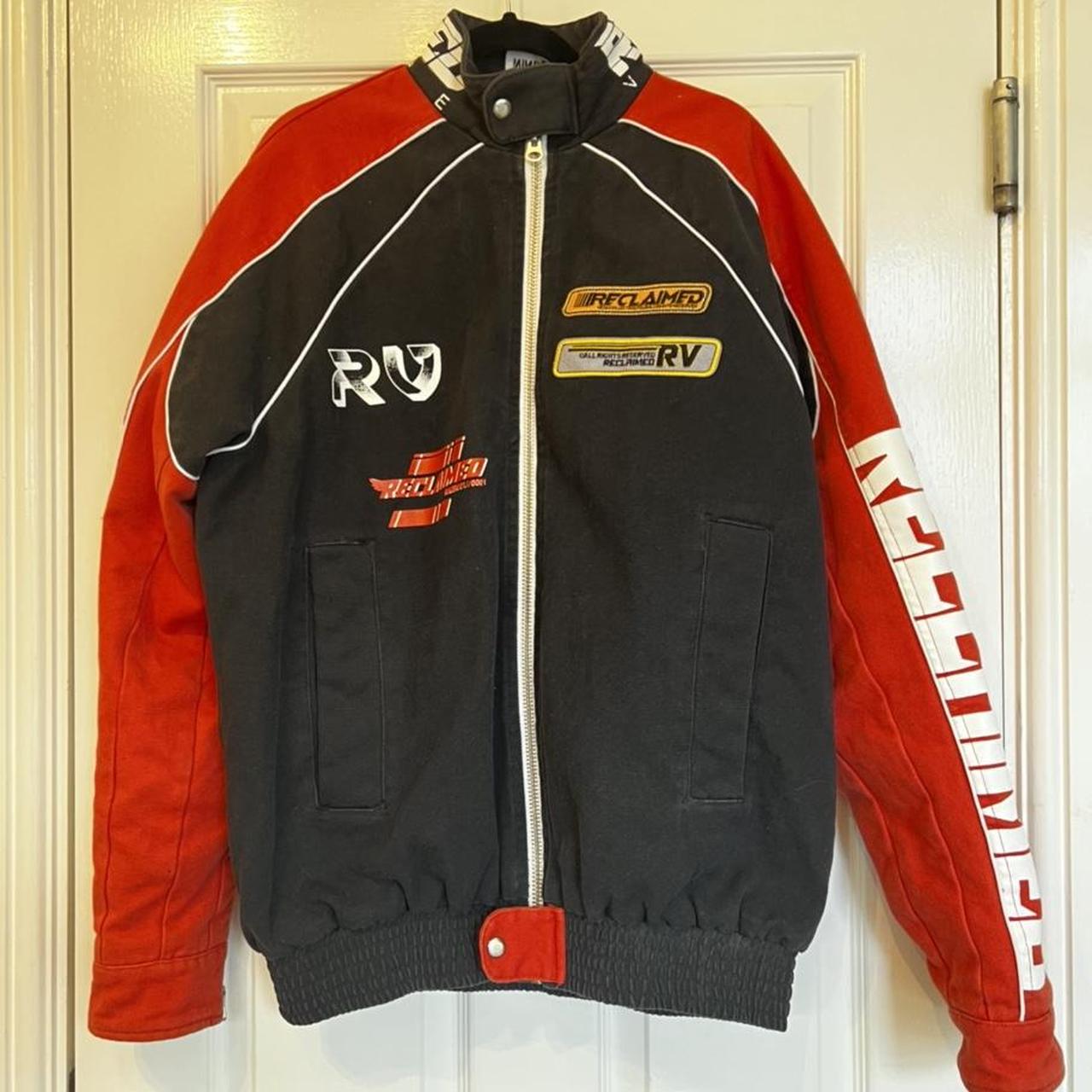 Reclaimed vintage racing jacket -size small but... - Depop