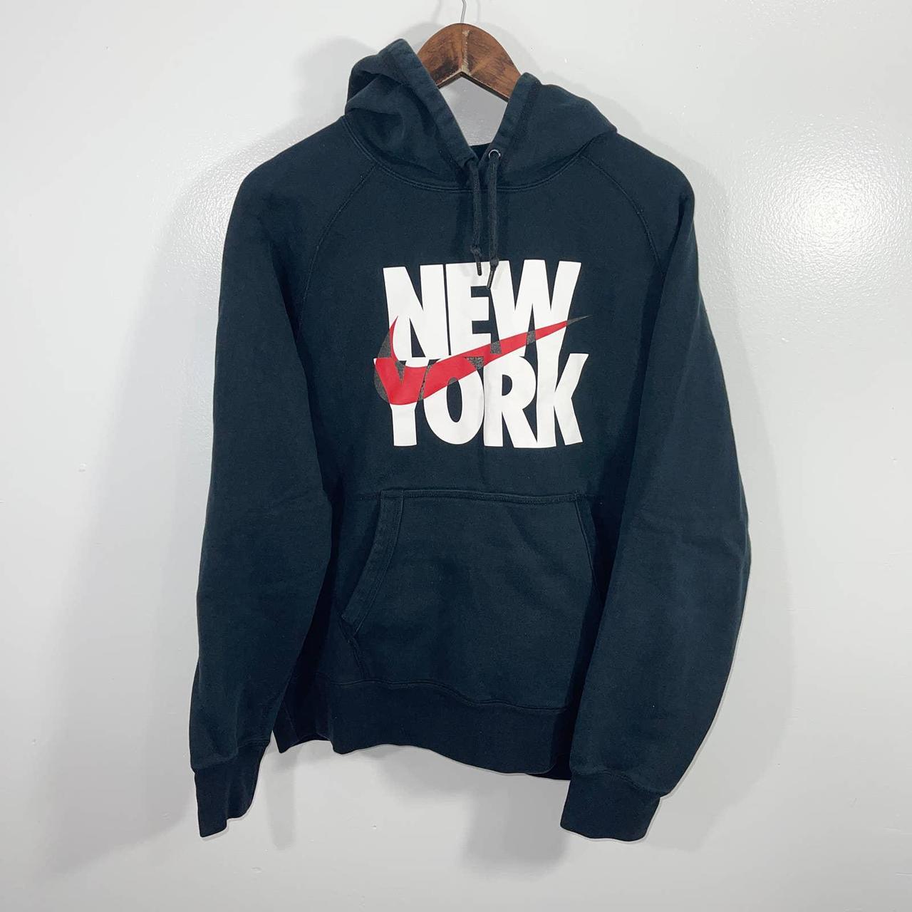 VINTAGE 2000s Y2K Nike New York Hooded Sweatshirt... - Depop