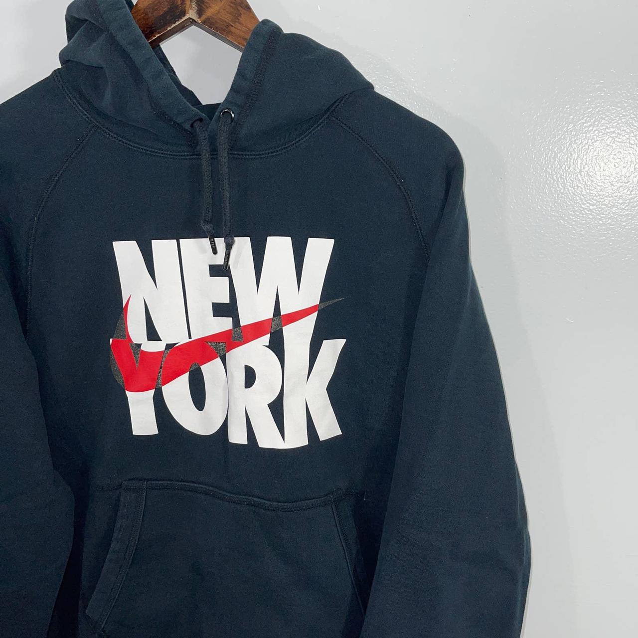 VINTAGE 2000s Y2K Nike New York Hooded Sweatshirt... - Depop