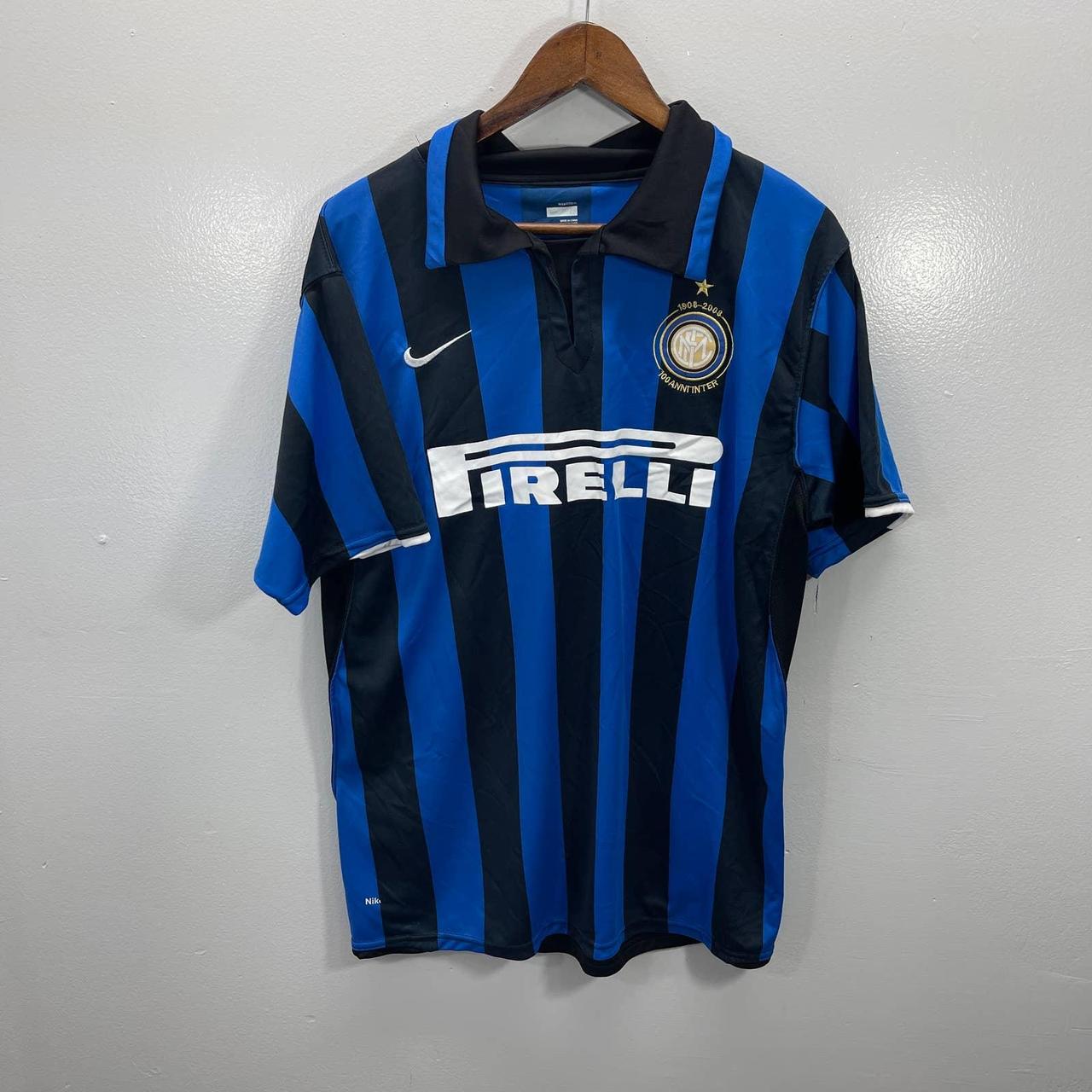 NIKE 2008 Inter Milan Soccer Jersey Shirt Adult... - Depop
