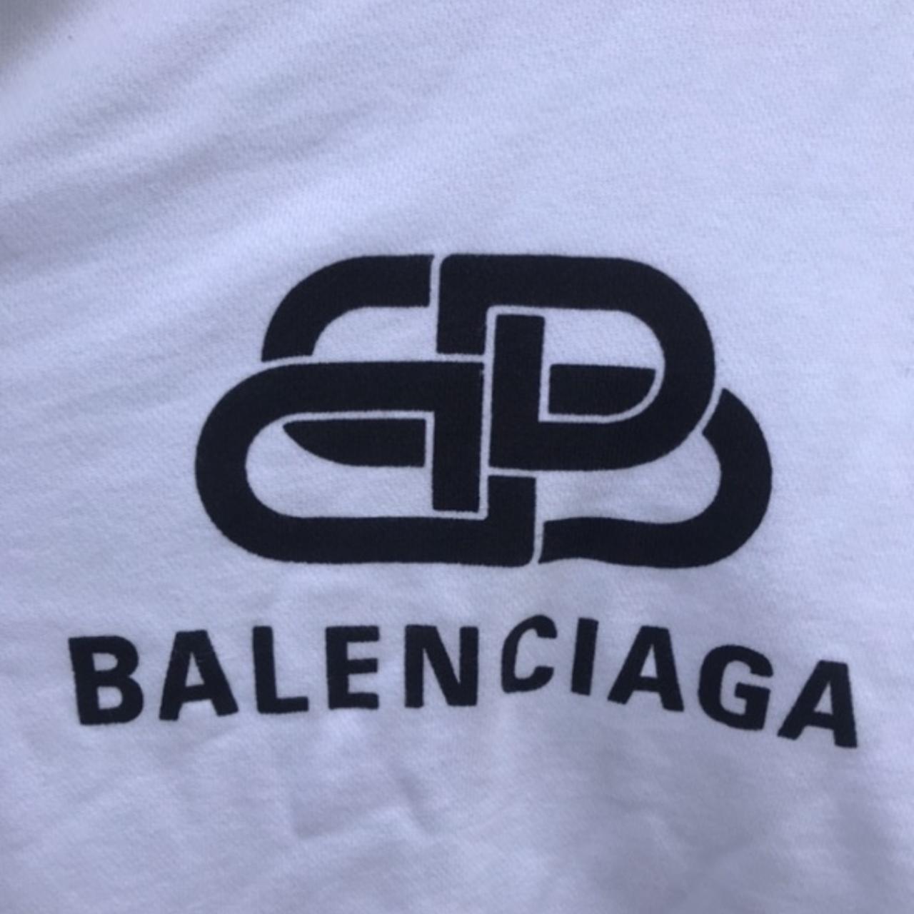 balenciaga black and white logo sweatshirt