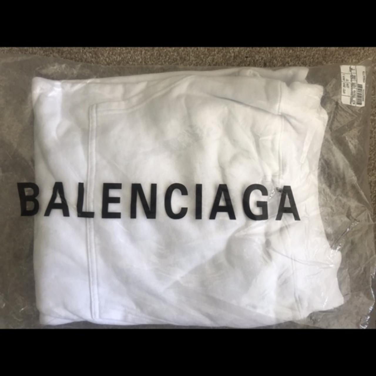 balenciaga black and white logo sweatshirt