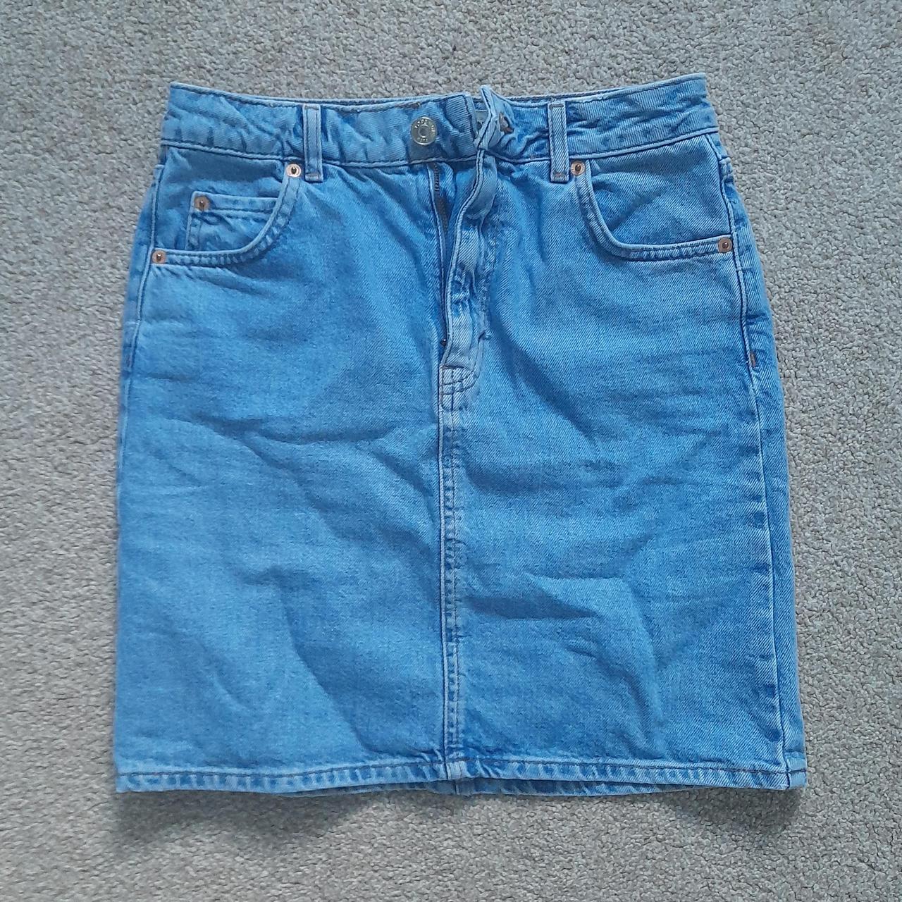 Topshop denim skirt Tall range Size 8 Great condition - Depop