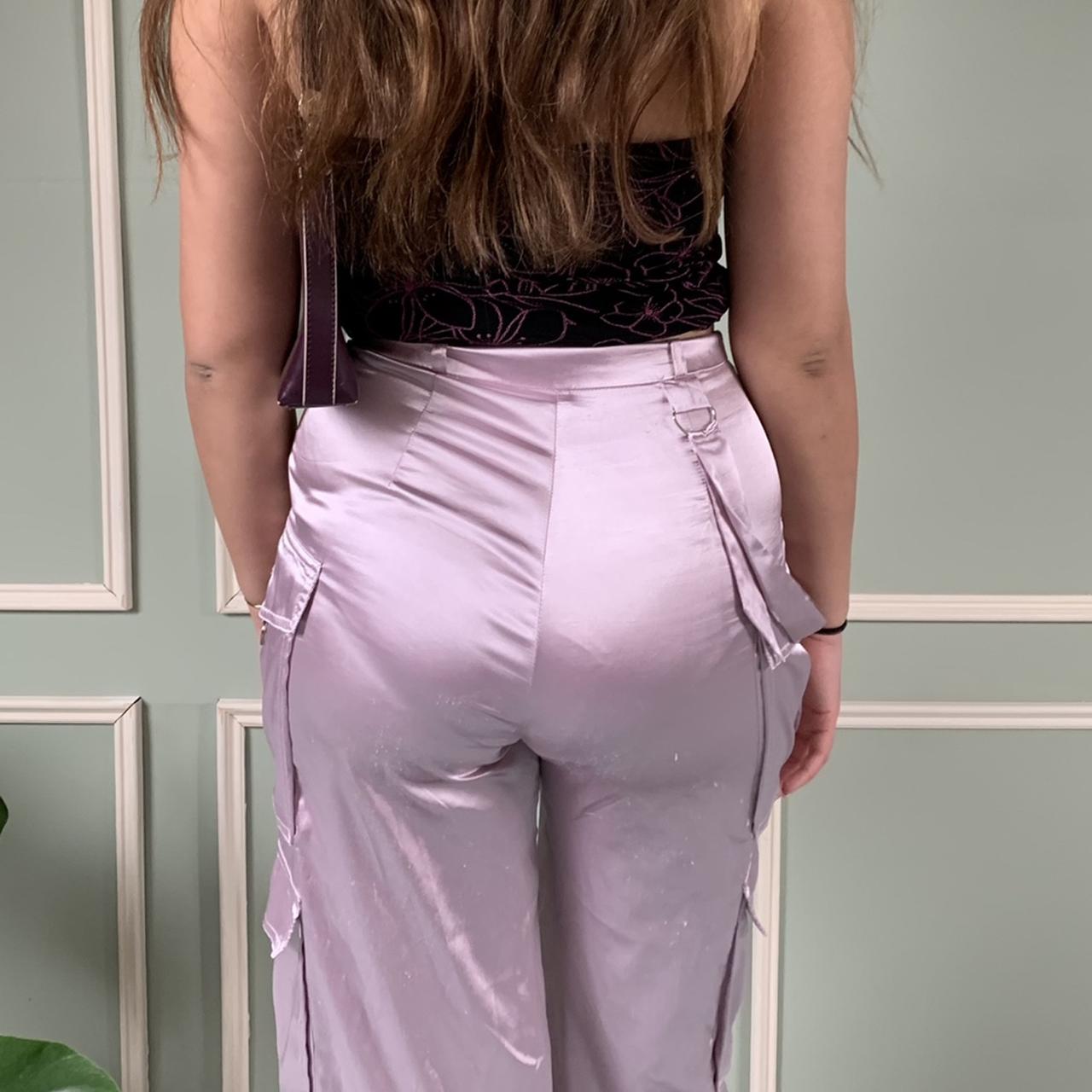 lilac cargo trousers