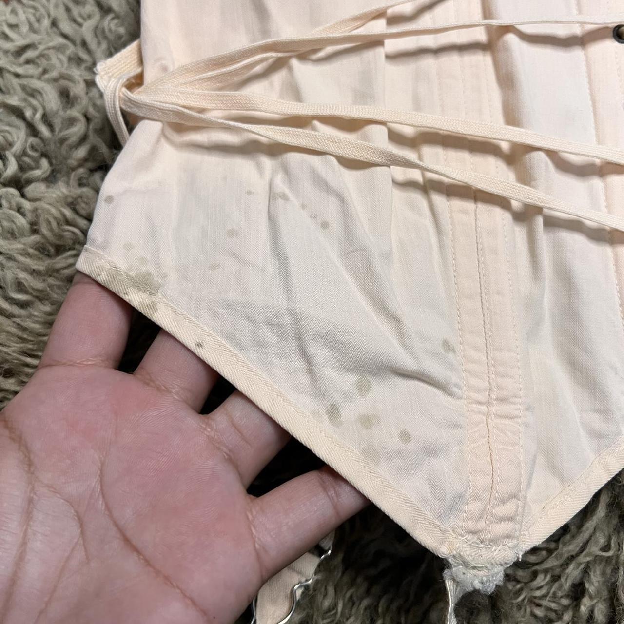 Pale Pink Vintage Shapewear Corset Girdle Has white - Depop