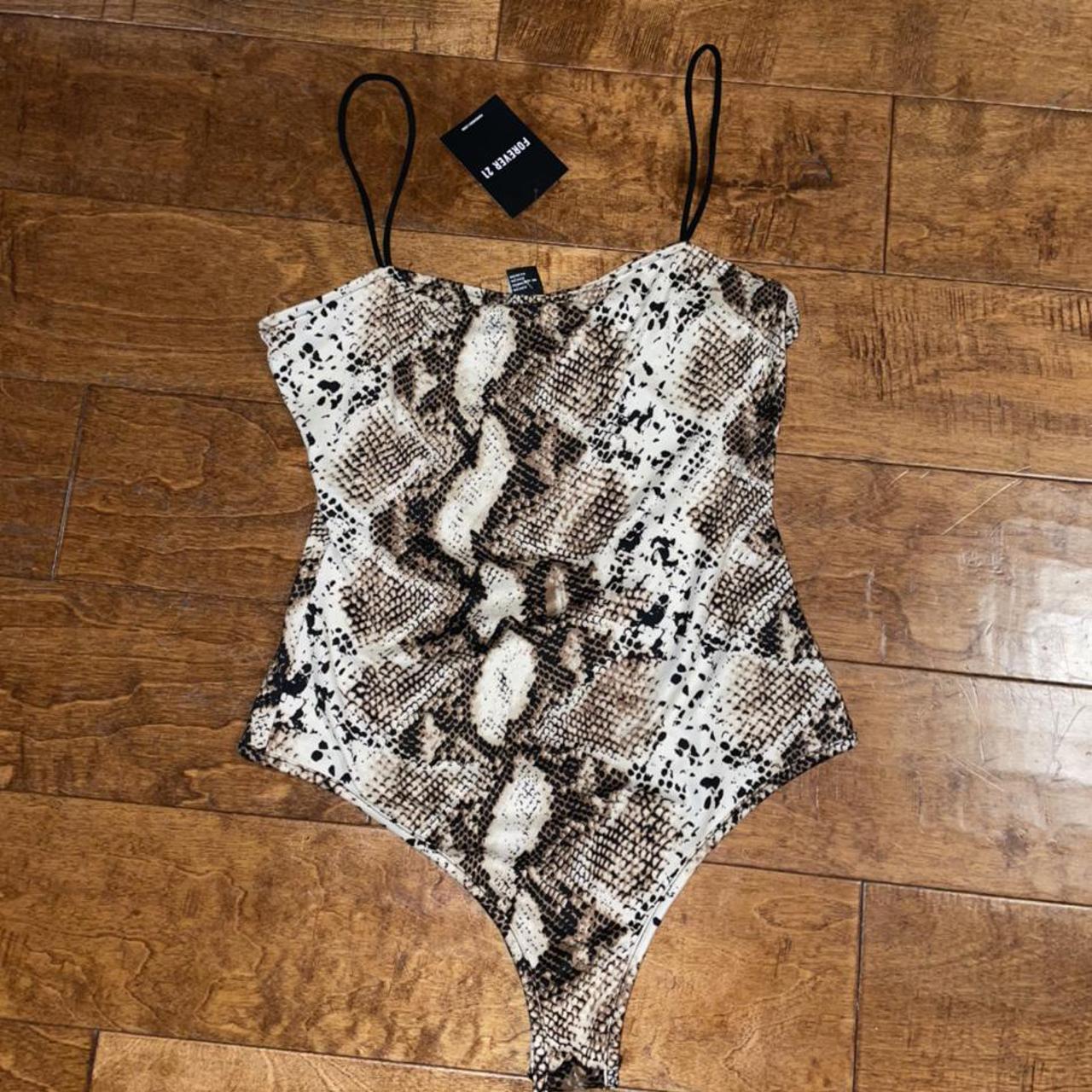 snakeskin bodysuit forever 21