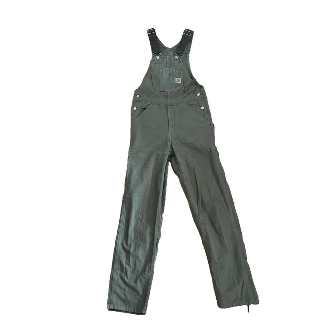 Carhartt WIP Women's Khaki Dungareesoveralls Depop