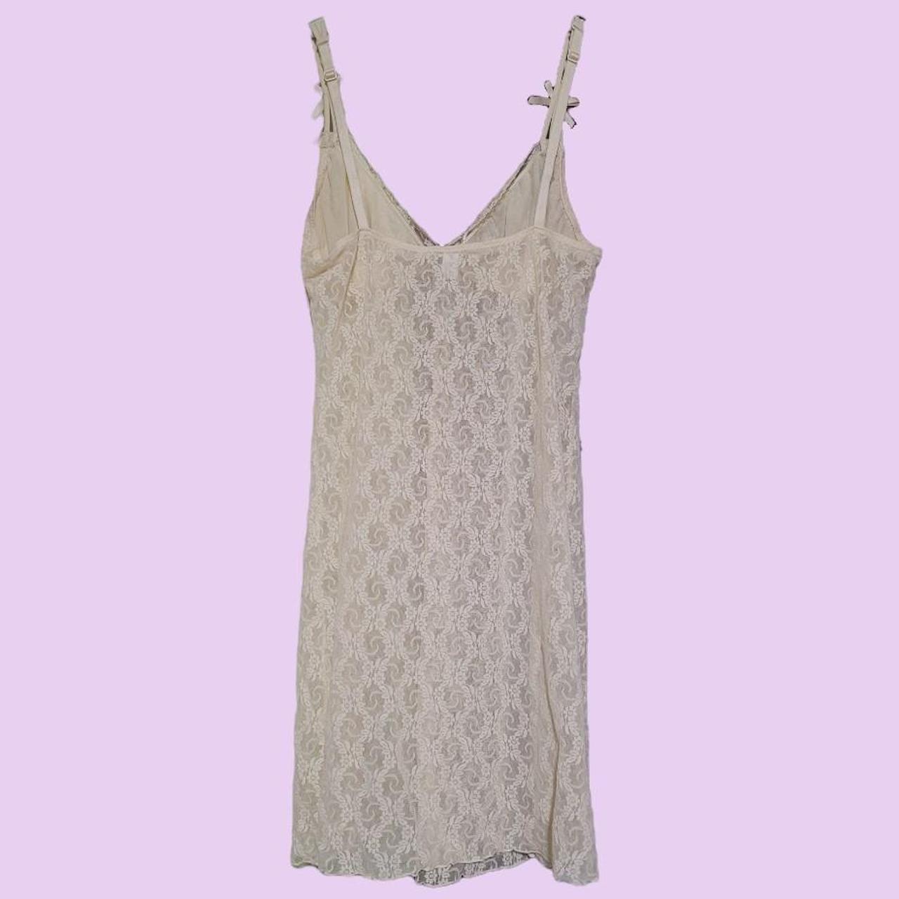 DAINTY FAIRY CREAM LACE SLIP DRESS this elegant... Depop