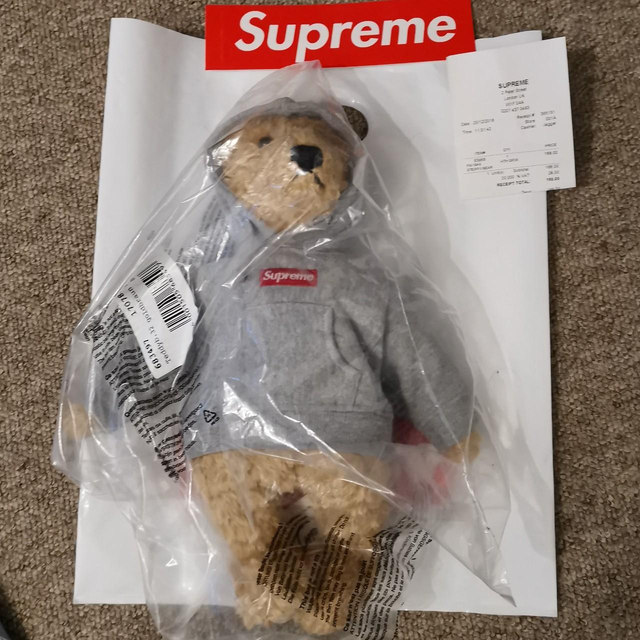 AUTHENTIC Supreme Steiff Teddy bear plush Plush Doll gray/Beige polyester  0021
